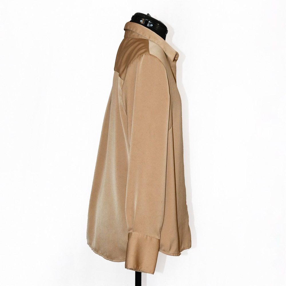 Silk Long Sleeve Button-down Blouse - Picture 2 of 5